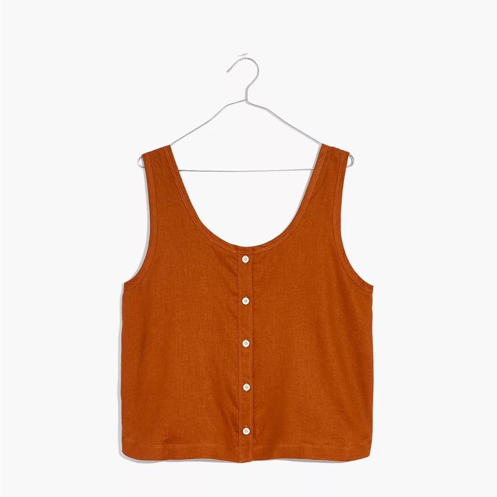 Madewell hemp-blend shirttail tank top